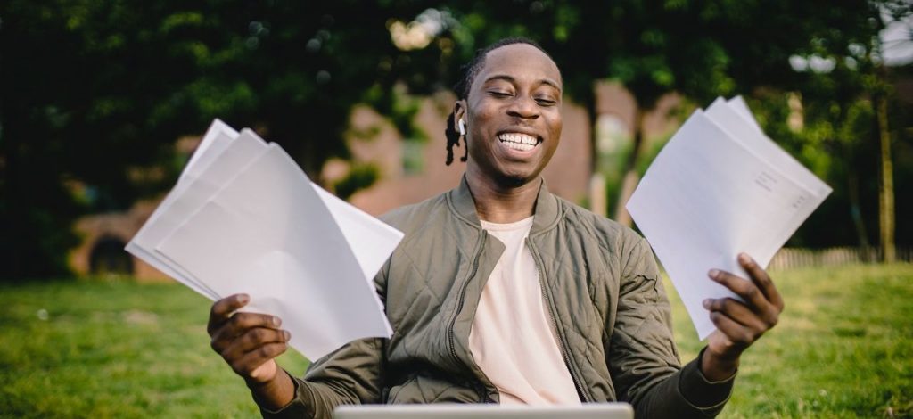 joyful student